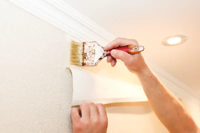 Pose de papier peint à Sannat — revêtements muraux et toiles de verre